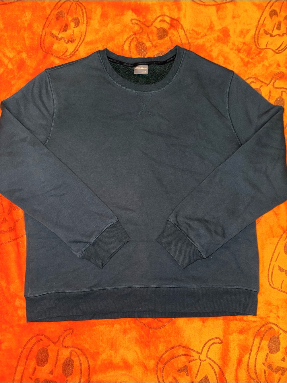 Eddie Bauer Dark Green Men's Fleece Crewneck